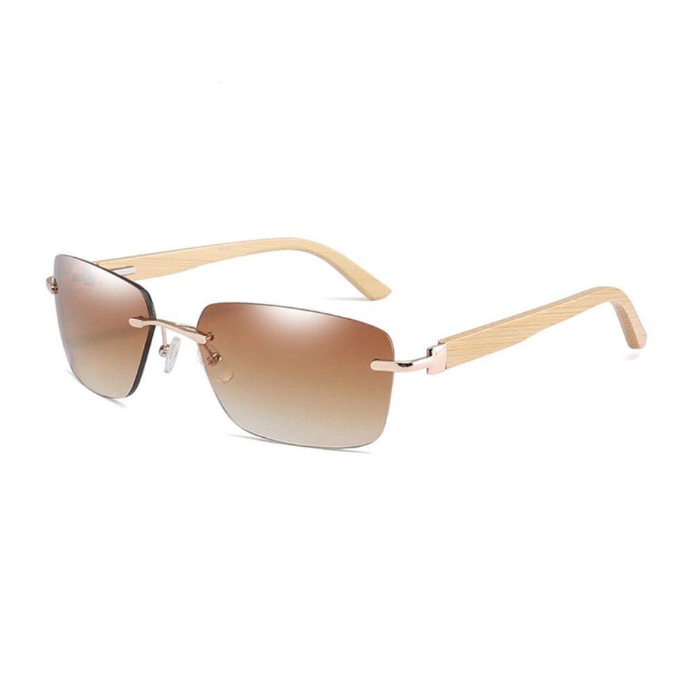 Men Sunglasses Brown Lens Square Small Frame Street Wear Light Weight Lentes New